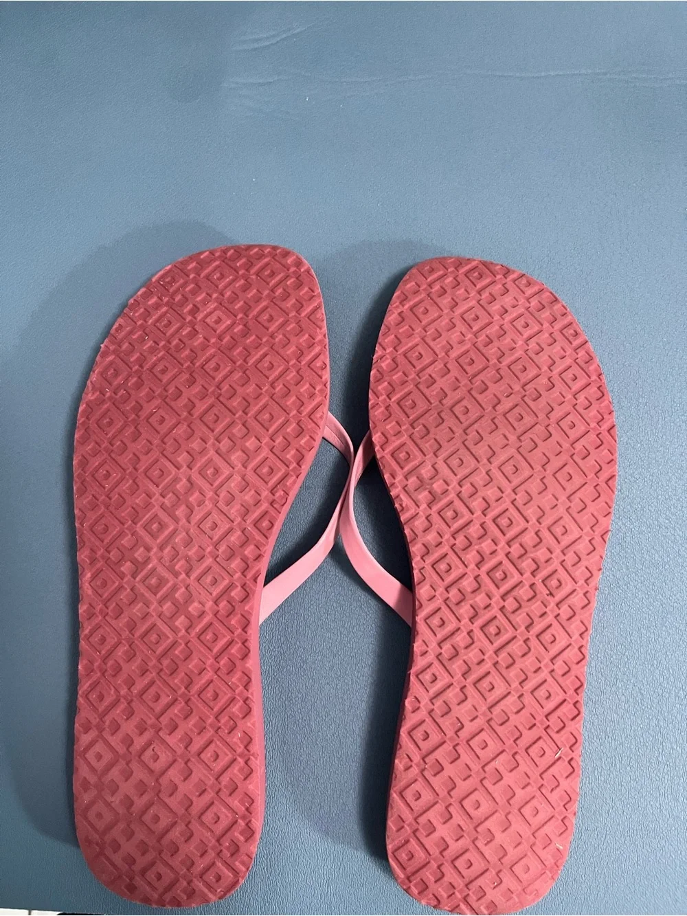Tory Burch Pink Logo Flip Flop Sandals with Multicolor Printed Footbed
